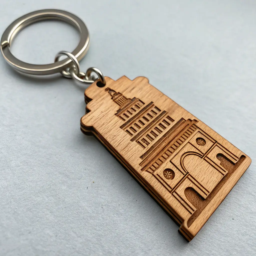 Handcrafted Wooden Keychain